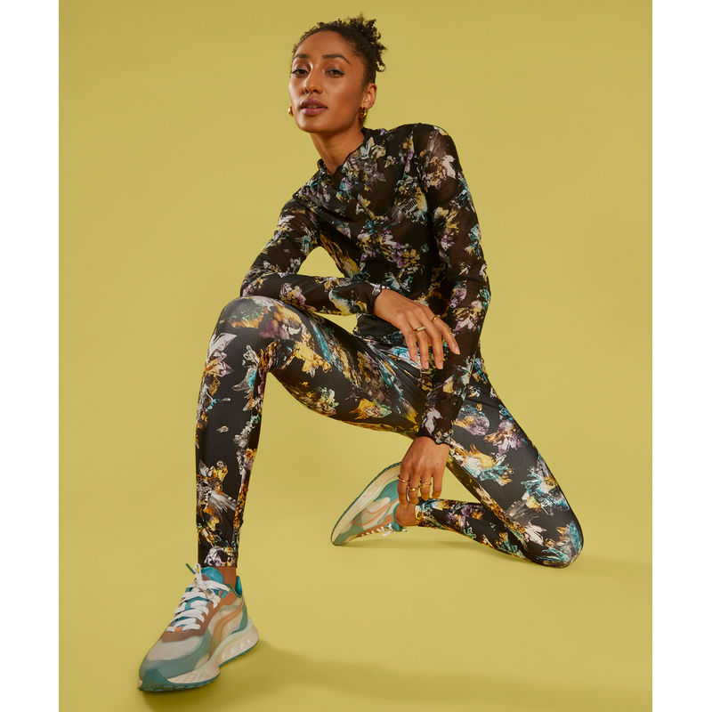Puma Crystal Galaxy Printed High Womens Tights (S)