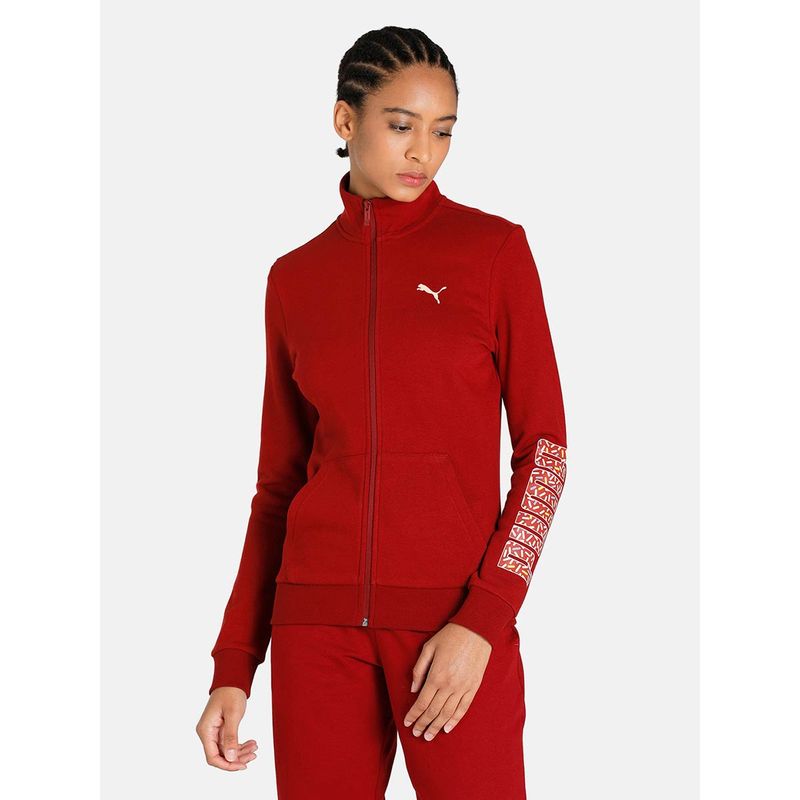 Puma WMN Graphic Womens Red Jacket (XS)