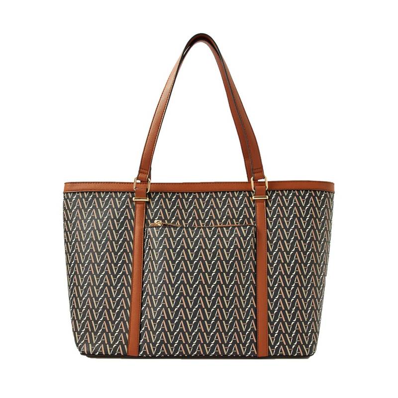 Buy Accessorize London Womens Faux Leather Mika Monogram Tote Bag