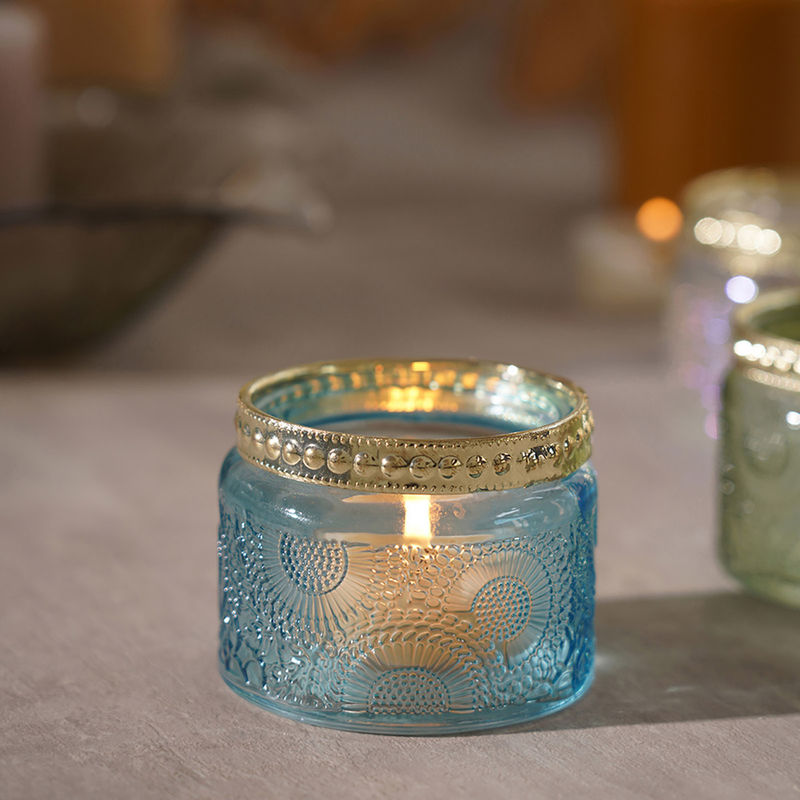 Pure Home + Living Armin Blue TeaLight Holder (Set of 4) Buy Pure