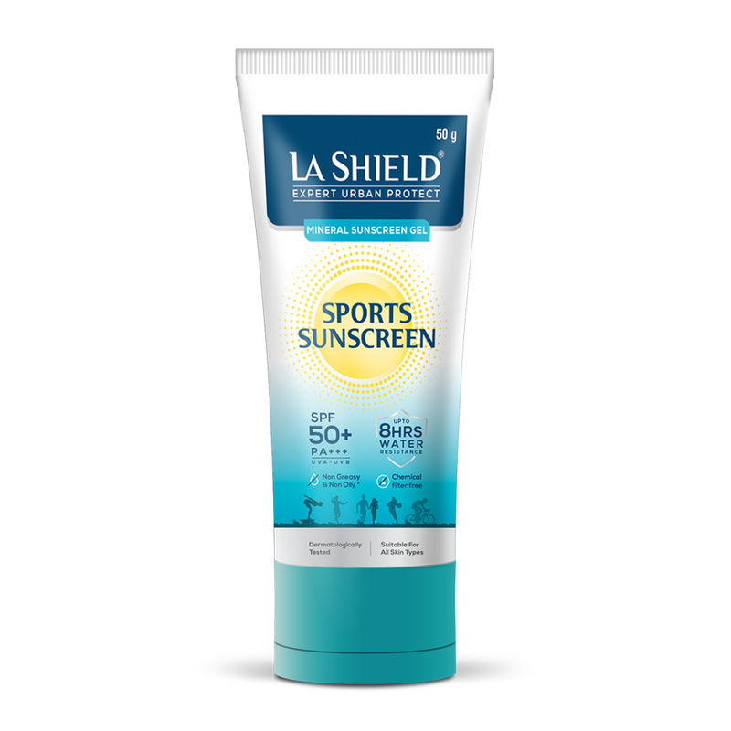 La Shield Sports Sunscreen SPF 50+ 100% Mineral 8 Hours Water resistant Sweatproof
