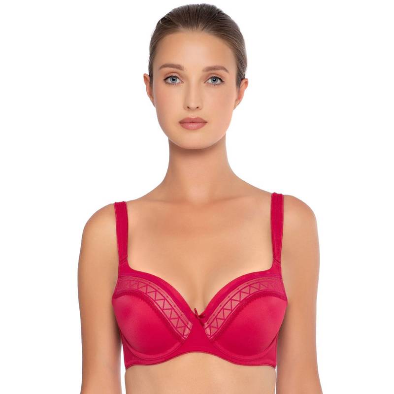 Triumph Zigzag Spotlight Padded Wired Seamless T-shirt Bra - Red (38C)