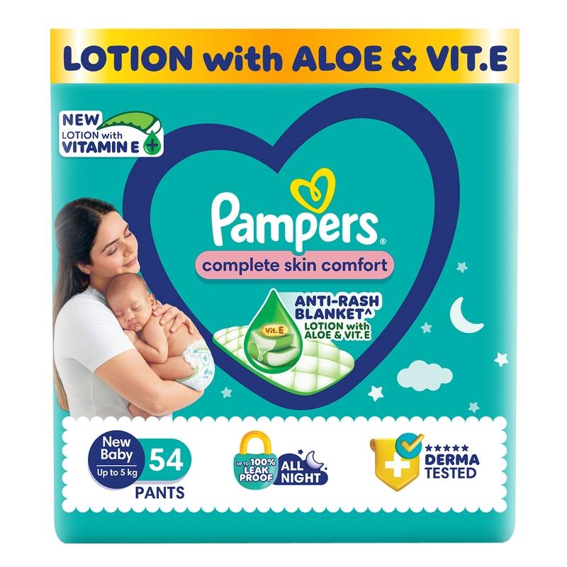 Pampers All Round Protection Pant Style Baby Diapers, New Born