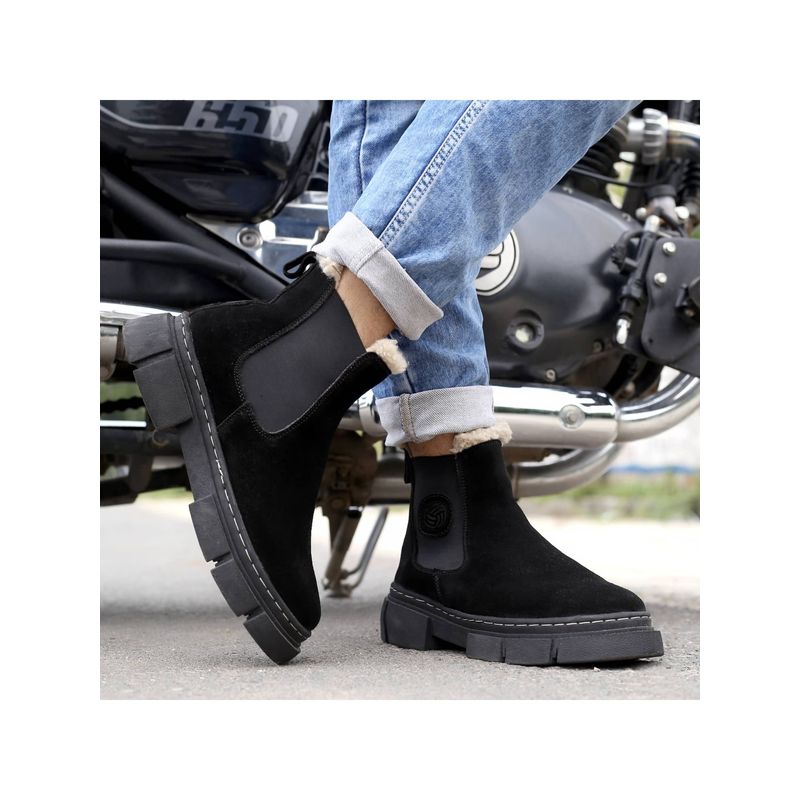 Bacca Bucci Alpine Armor Genuine Suede Leather Chelsea Snow Mens Boots (UK 9)