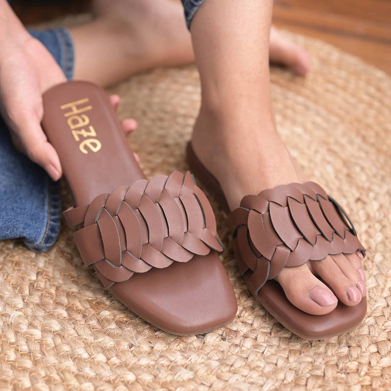 Coral Haze Brown Casual Flats (UK 2)