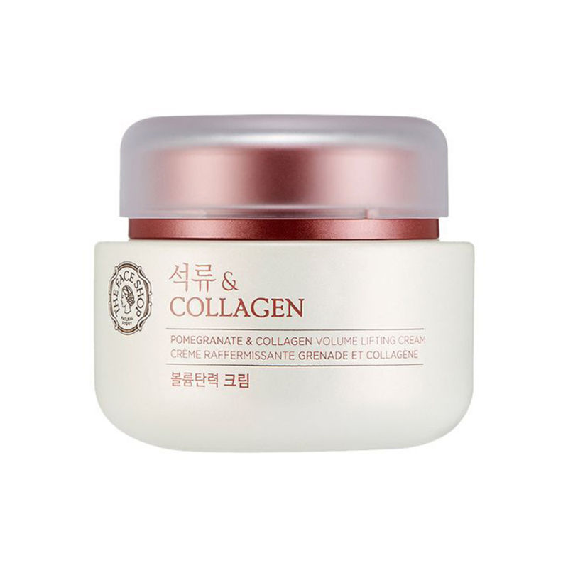 The Face Shop Pomegranate And Collagen Cream, Day & Night Cream To Boost Collagen & Brighten Skin