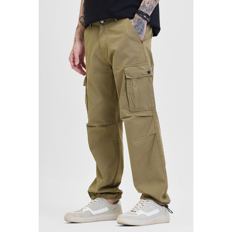 Snitch Men Khaki Solid Cargo (34)