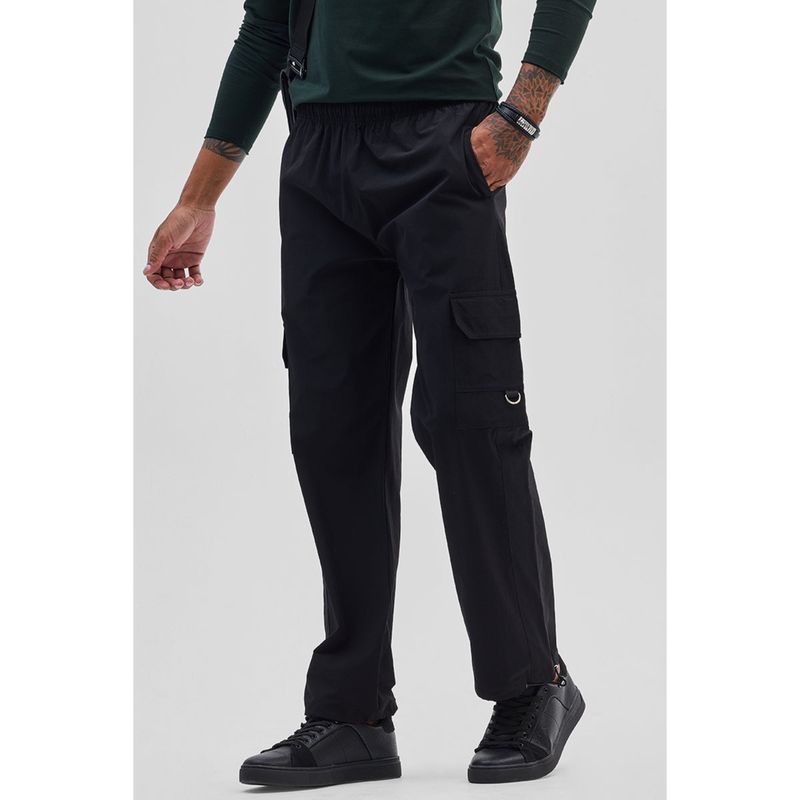 Snitch Men Black Solid Cargo (36)