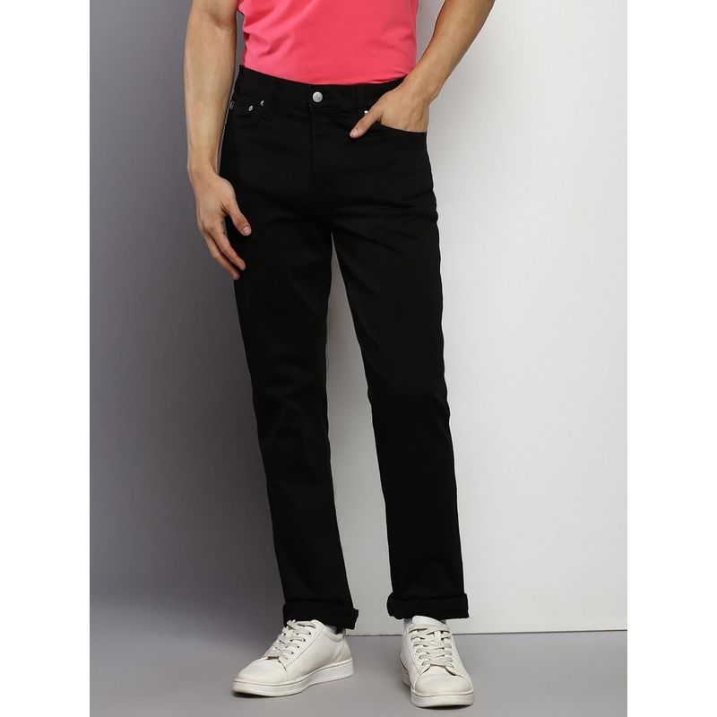 Calvin Klein Men Black Cotton Slim Fit Mid Rise Jeans (30)