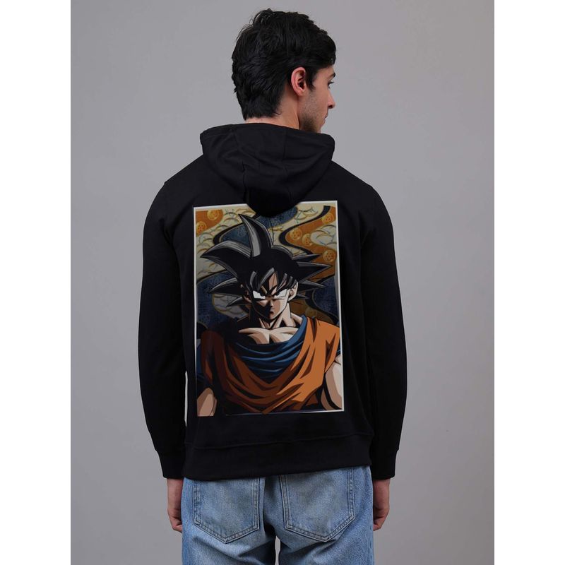 Free Authority Official Dragon Ball Z: Goku Anime Printed Black Regular Fit Hoodie (S)