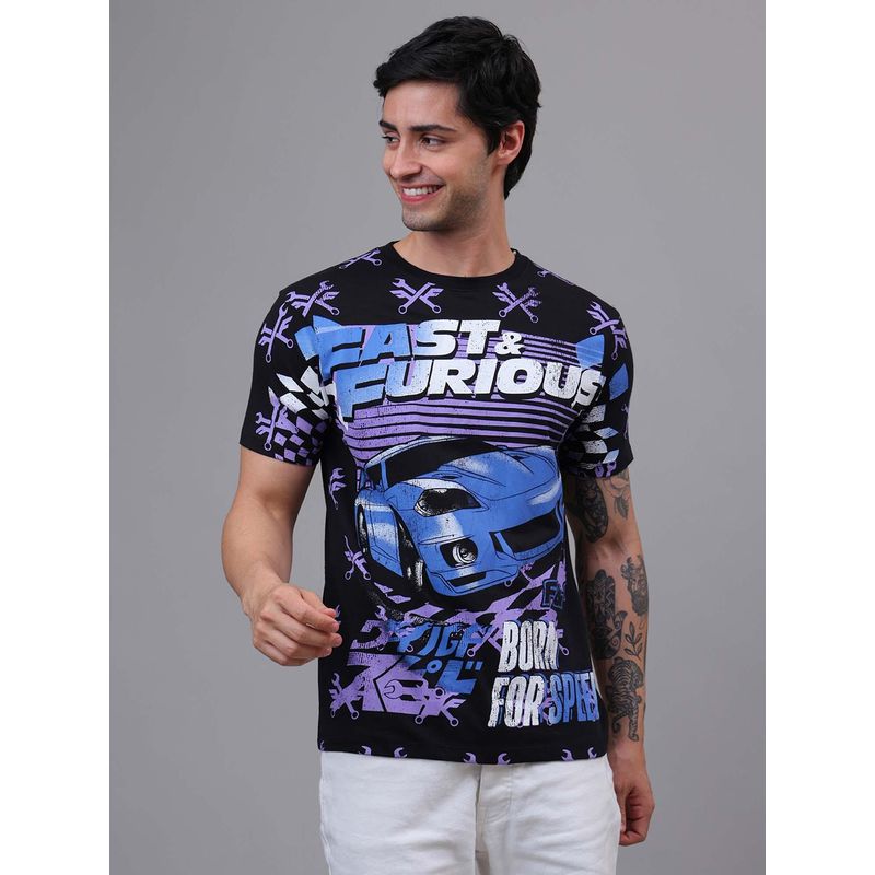 Free Authority Official Fast and Furious Graphic Black T-Shirt (S)