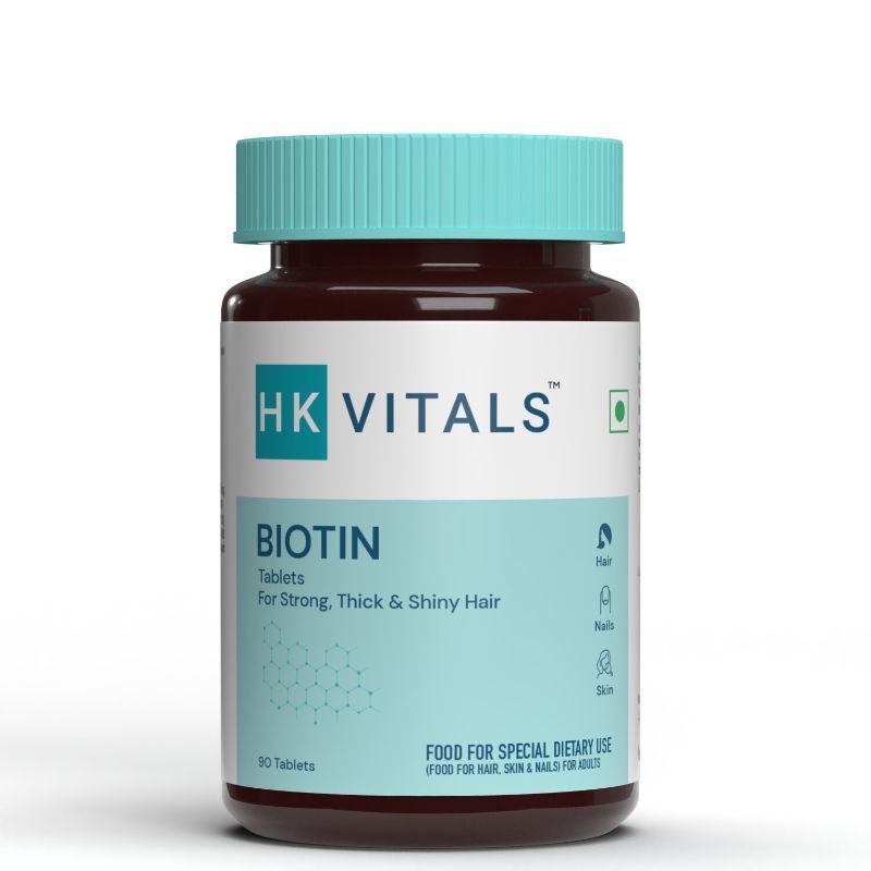 HealthKart HK Vitals Biotin 10000 mcg, for Strong Hair and Glowing Skin, Fights Nail Brittleness