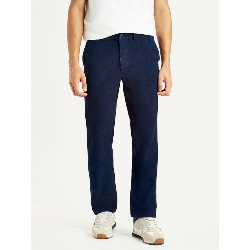 Levi's Men's Corduroy Navy Blue Relaxed Fit Trousers (34)