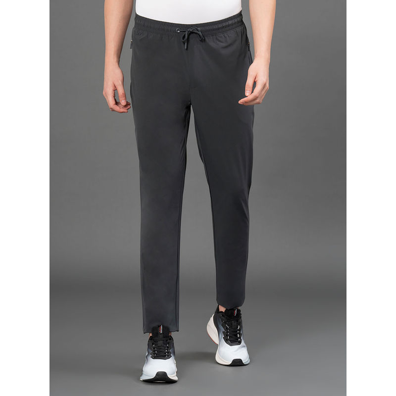 Red Tape Grey Solid Regular Fit Trackpant (34)