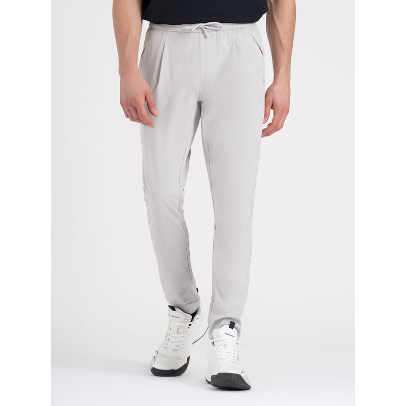 Red Tape Grey Solid Straight Fit Trackpant (32)