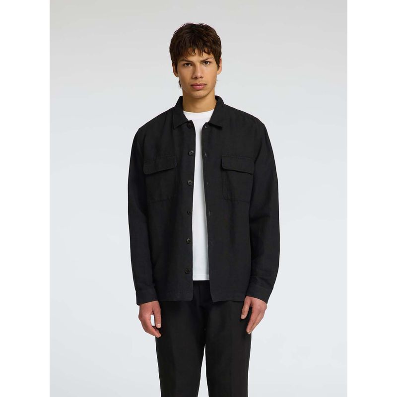 Selected Black Linen Casual Overshirt (S)