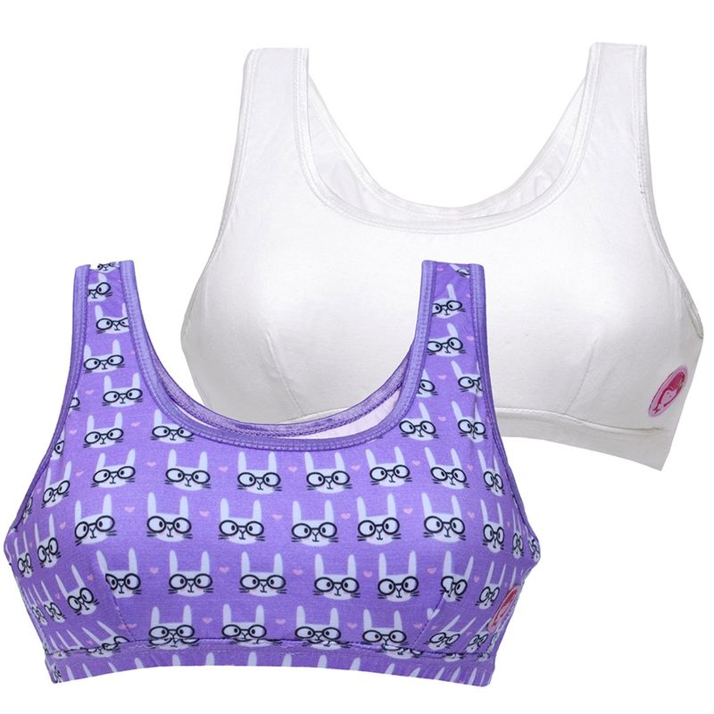 D'chica Non Wired Non Padded Printed And Solid Girls Beginner Bras (Set ...