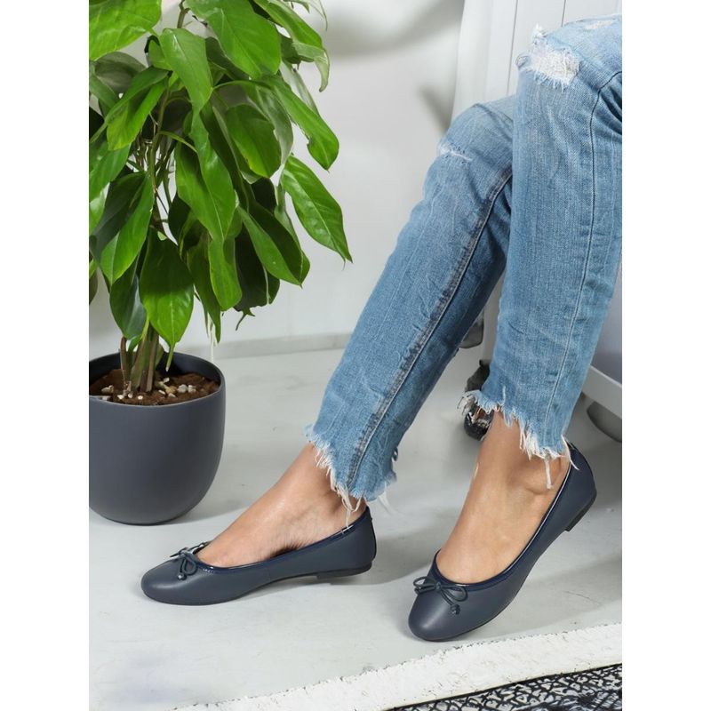 Carlton London Women's Fashionable Navy Color Comfortable Ballerinas (EURO 38)
