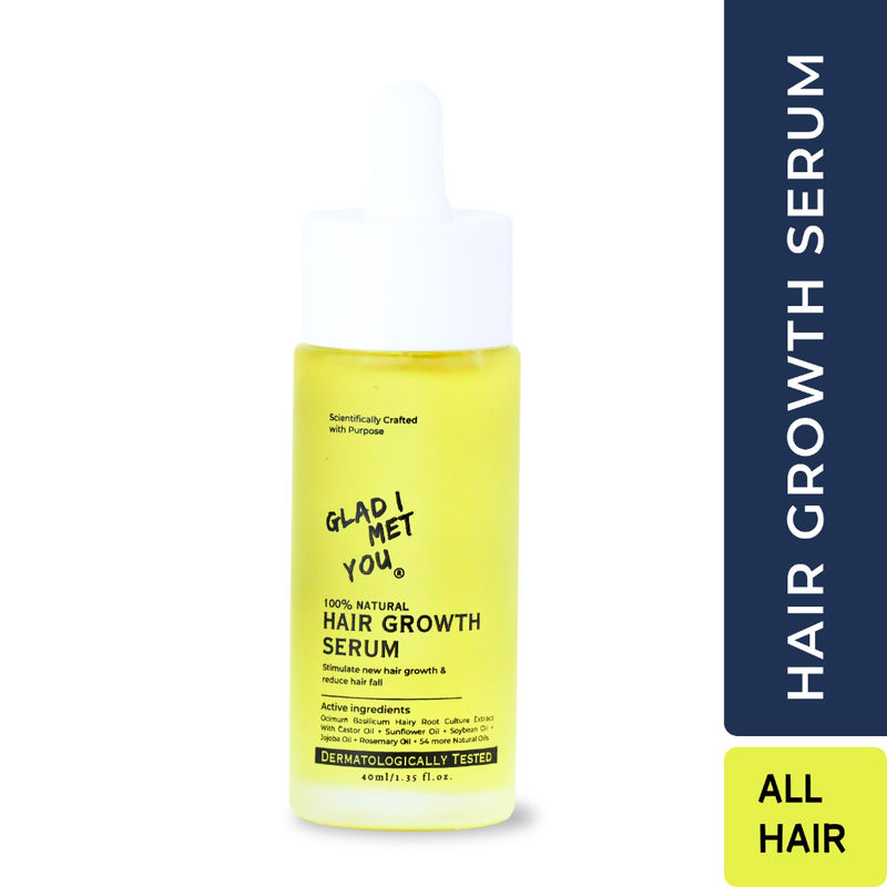 GLAD I MET YOU Hair Growth Serum - Rosemary, Castor & Sunflower Oils + 50 More Natural Oils