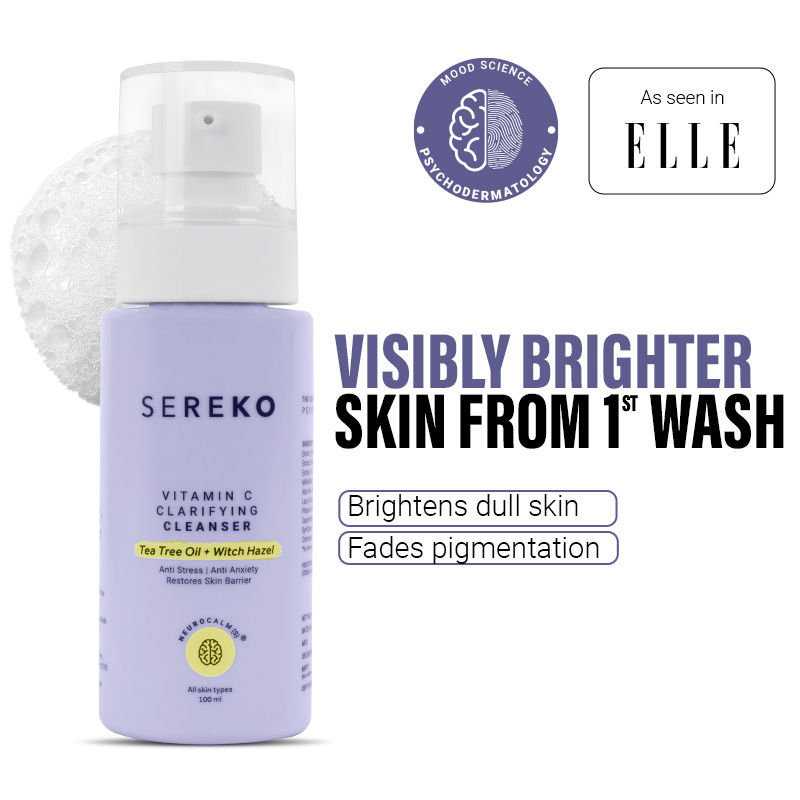 Sereko Vitamin C Clarifying Face Wash Cleanser For Brighter & Glowing Skin With Tea Tree Oil