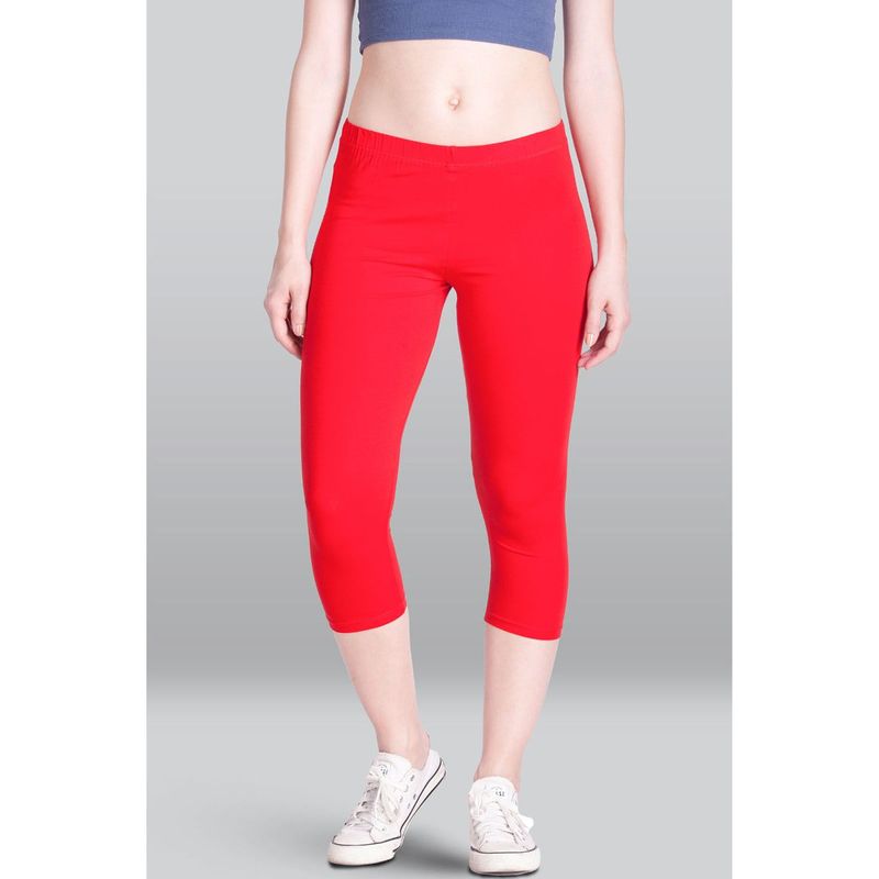 Buy Lyra Women Solid Coloured Red Leggings Online
