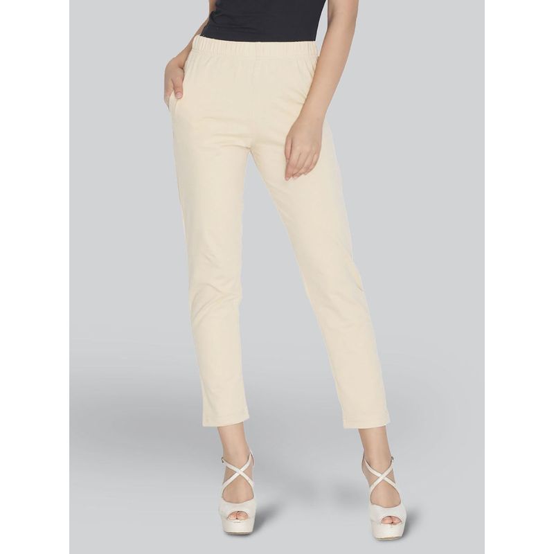 Buy Lyra Solid Coloured Free Size Kurti Pant for WomenCream Online