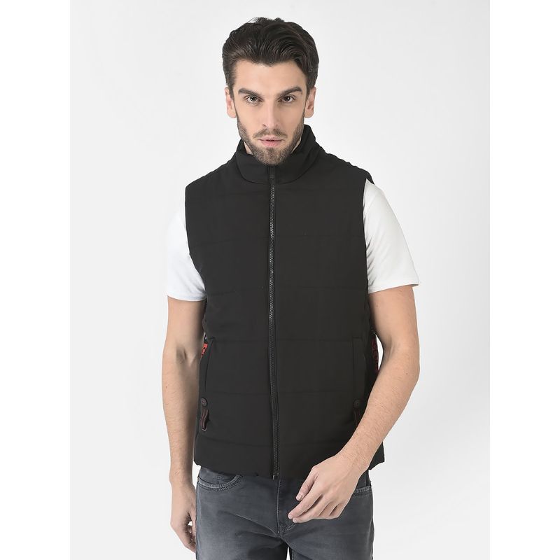 CRIMSOUNE CLUB Men Black Light-Padded Gilet (S)