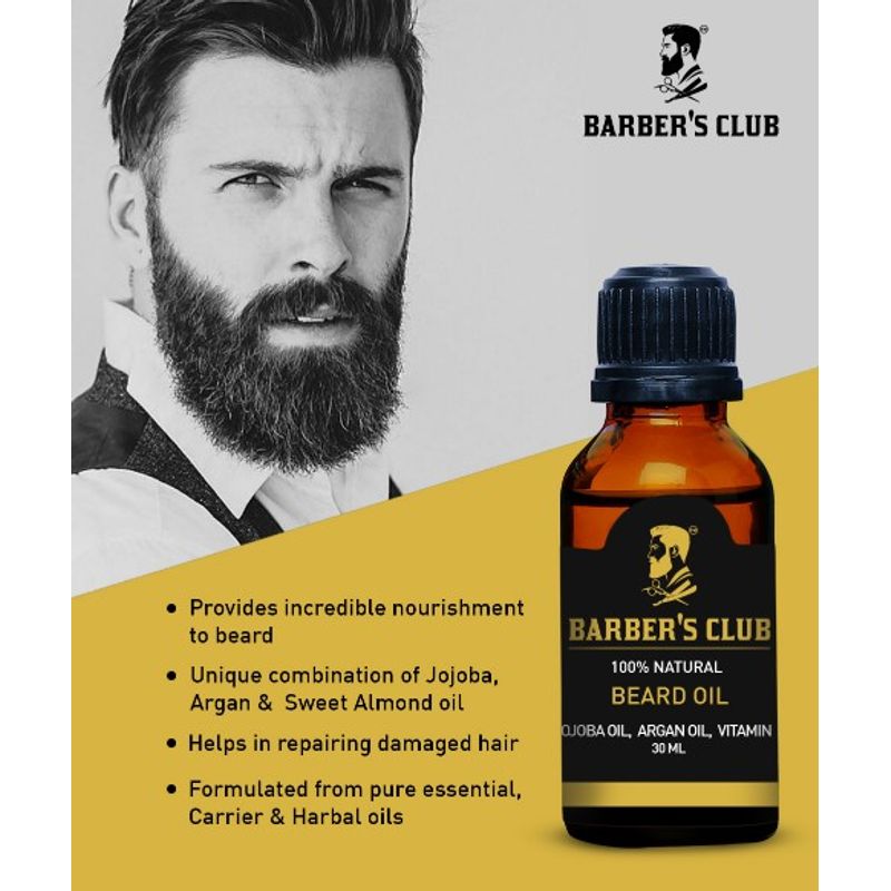 Buy Barber S Club Beard Oil 100 Organic Natural Argan Oil
