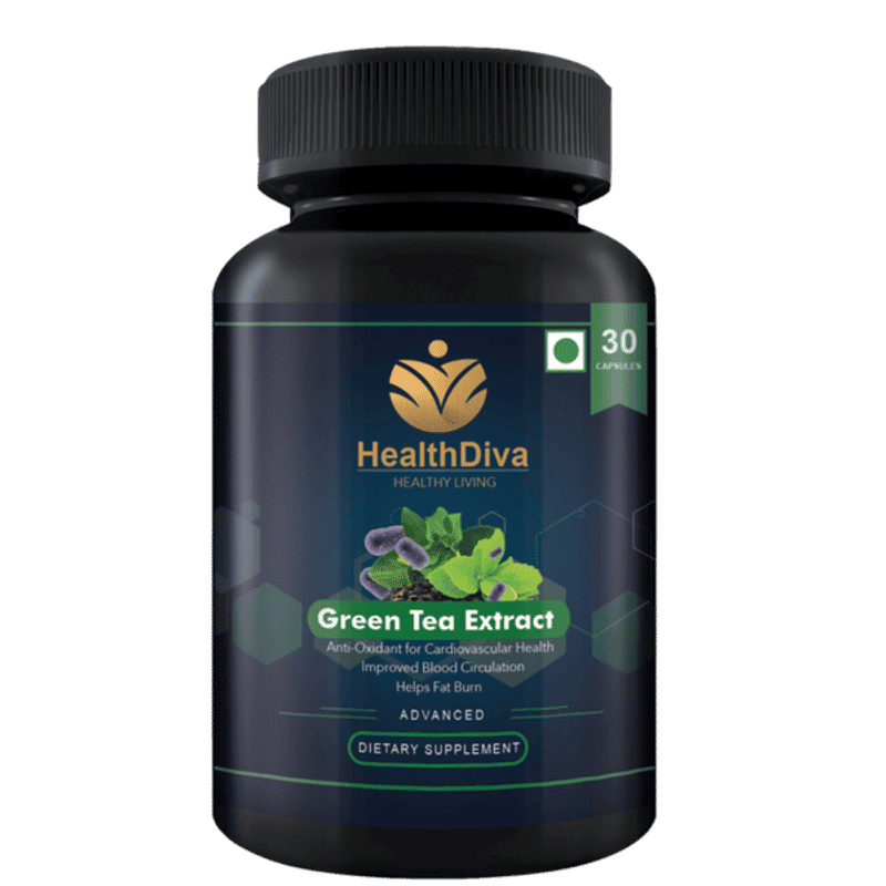 HealthDiva Green Tea Extract With Probiotics 30 Capsules