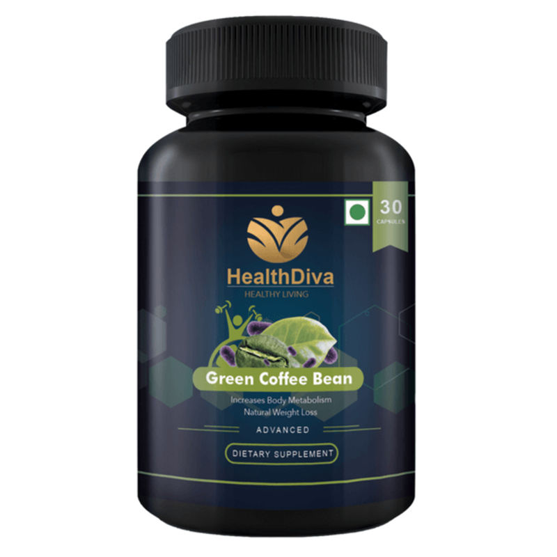 HealthDiva Green Coffee Bean Extract With Probiotic 30 Capsules