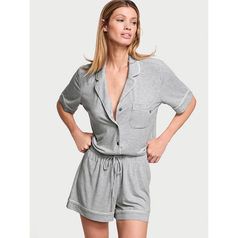 Victoria's Secret Grey Modal Soft Shirt & Shorts (Set of 2) (S)
