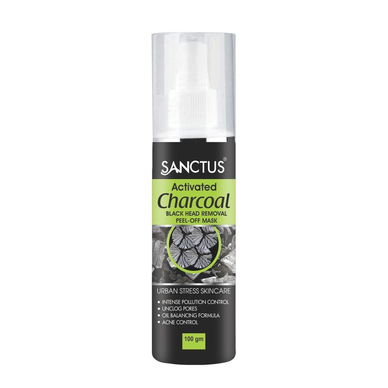 SANCTUS Activated Charcoal Black Head Removal Peel Off Mask