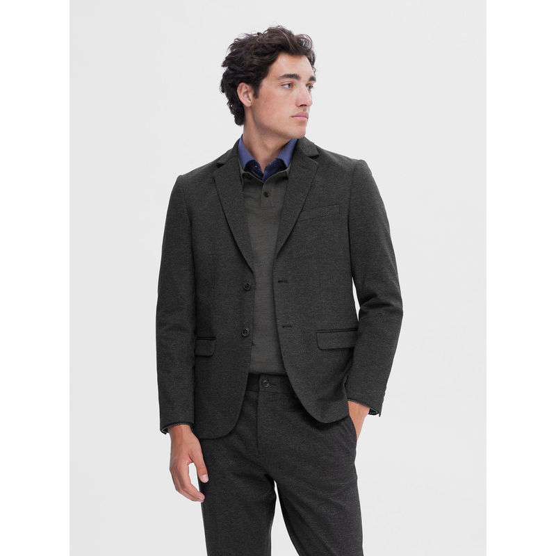 Selected Dark Olive Woven Slim Suit Set Blazer (50)
