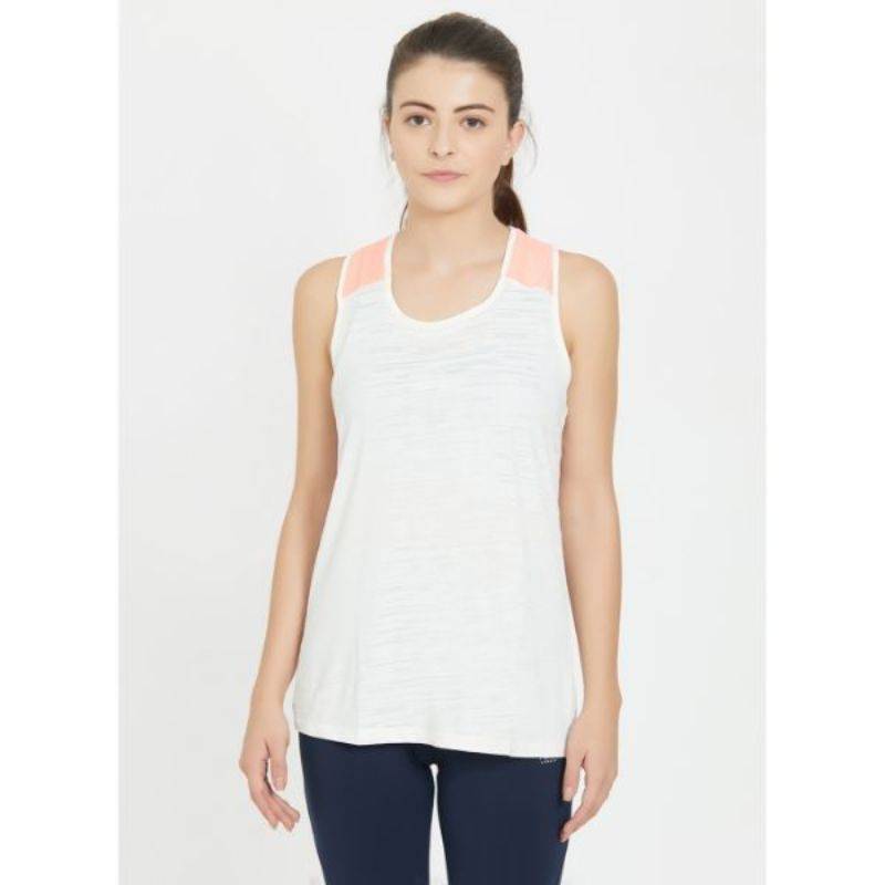 Tuna London White Color Regular Fit Poly Blend Fabric T-Shirt For Women (L)