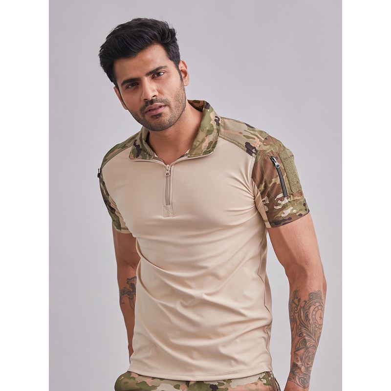 MountMiller Men's Camouflage Half Sleeve OG Tactical Polo T-Shirt (3XL)