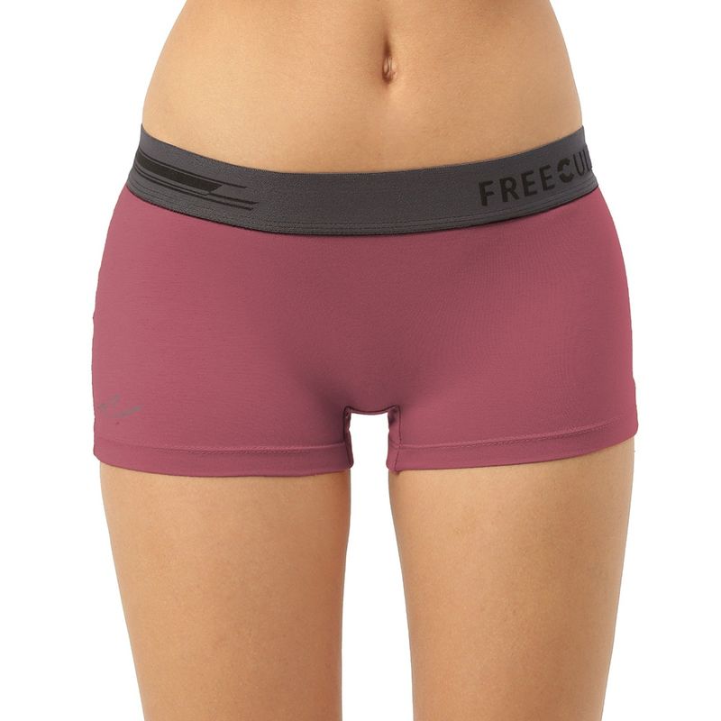 FREECULTR Womens Boy-Shorts Micromodal XPAT Waistband Airsoft AntiChaffing -Pink (S)