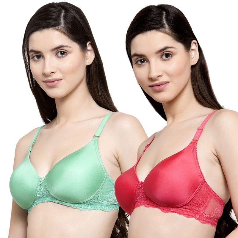 Groversons Paris Beauty Padded Non-Wired Multiway T-Shirt Bra with lace-PO2 (30B)
