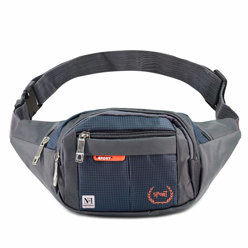 NFI Essentials Waist Bag Travel Handy Hiking Zip Camera Pouch Money Phone  Belt Sport Bag Navy Blue