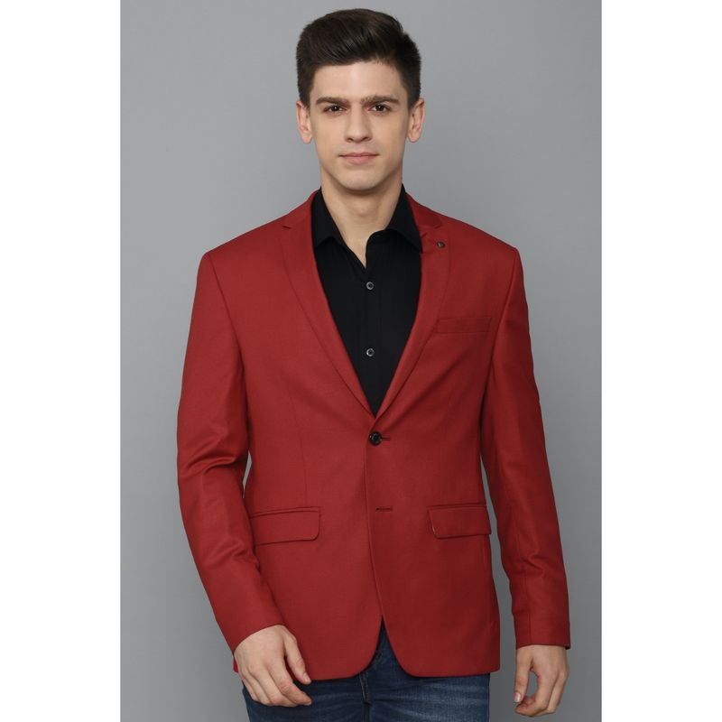 Allen Solly Men Maroon Slim Fit Solid Casual Blazer (38)