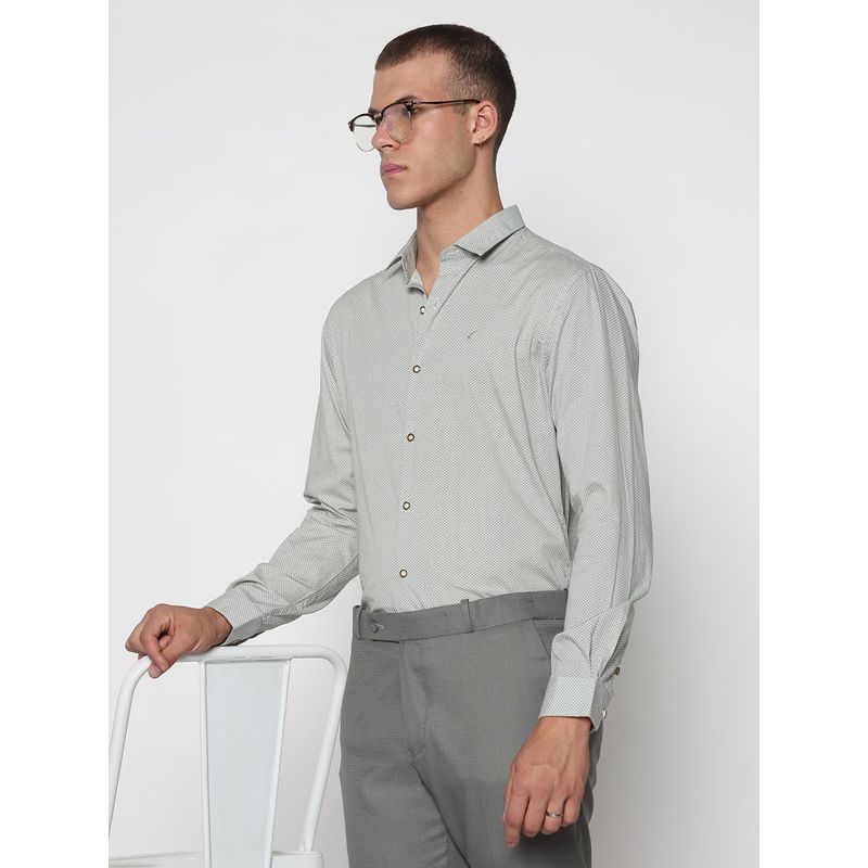 Stand Cotton Men's New Print Grey Fall Collar Shirts main image 0