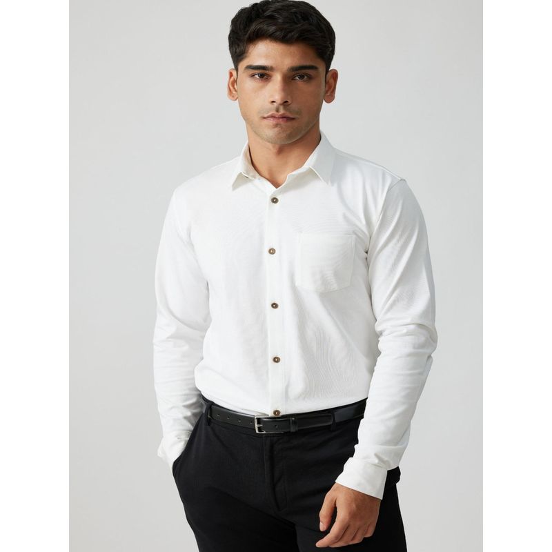 Creatures of Habit Pima Jersey Shirt Cloud White (S)