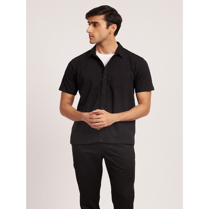 Creatures of Habit Short Sleeve Carbon Black Pima Shirt (S)