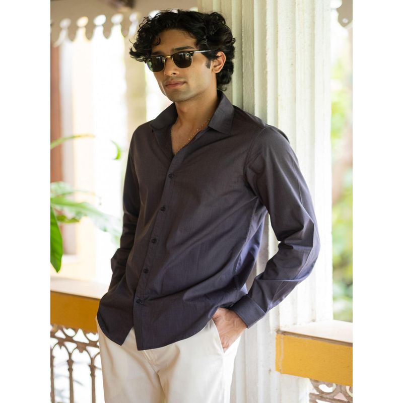 Creatures of Habit Egyptian Cotton Shirt Dark Grey (S)