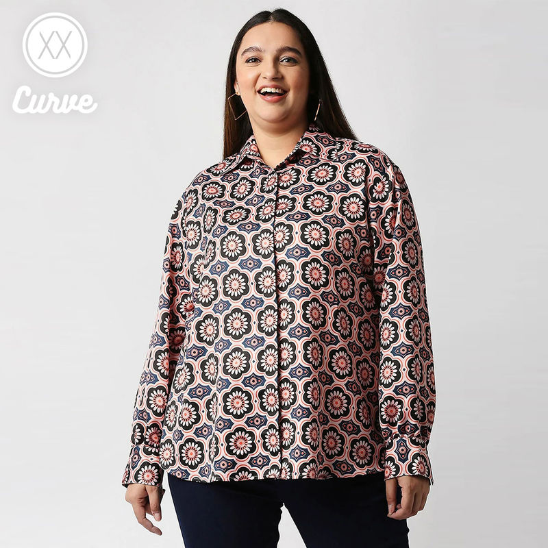 Twenty Dresses by Nykaa Fashion Curve Laying In Flower Bed Shirt (2XL)