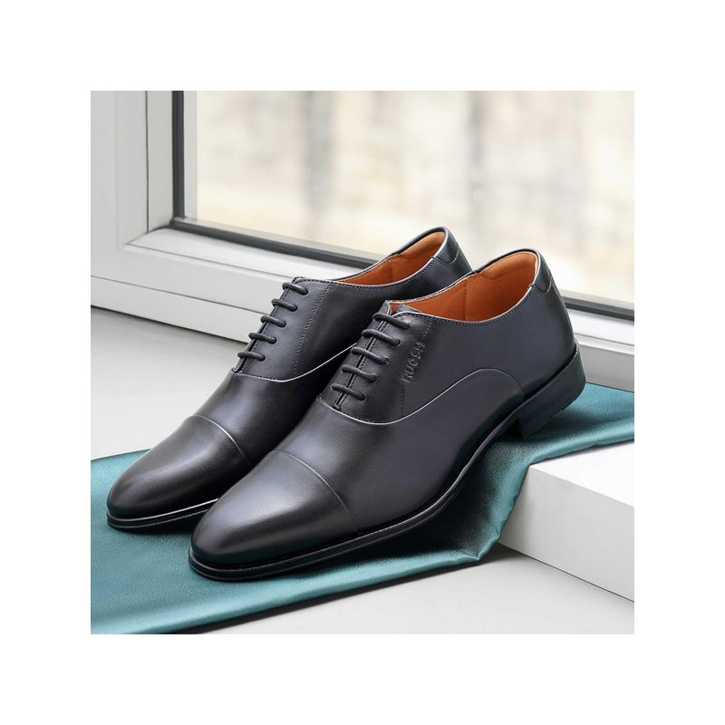 Ruosh The Cash Black Men Formal Oxfords (EURO 42)