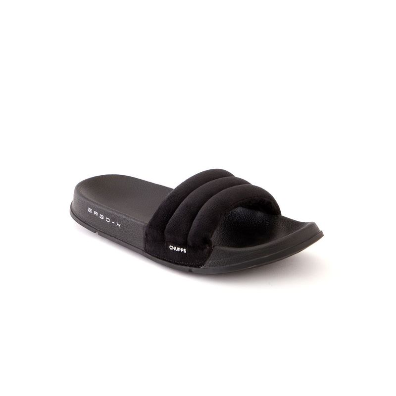 Chupps Clod Cozy Black Women Casual Sliders (UK 6)