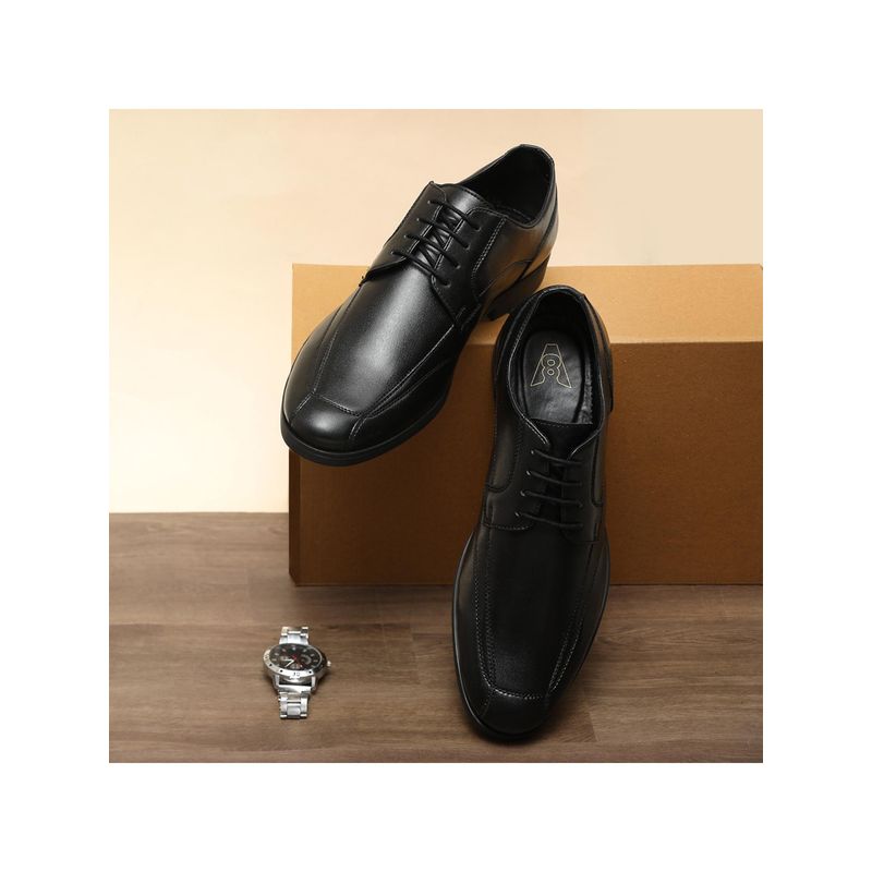 V8 by Ruosh The Zalio Black Men Formal Bicycle Cut Derbies (EURO 42)