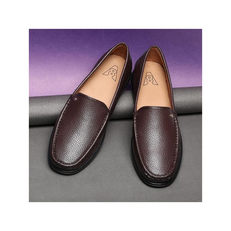V8 by Ruosh The Lyon Brown Men Casual Loafers (EURO 40)