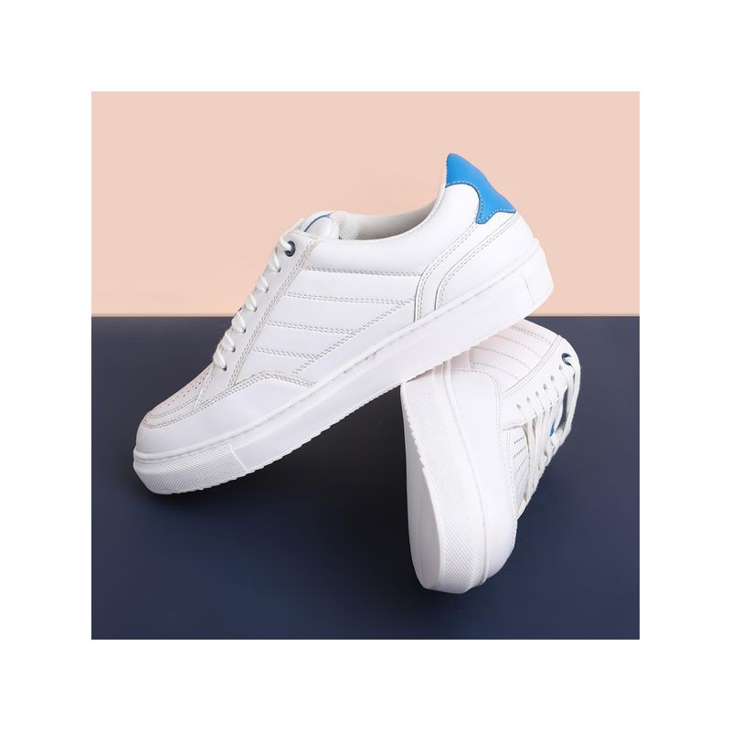 V8 by Ruosh The Groove-01 White & Blue Men Casual Sneakers (EURO 40)