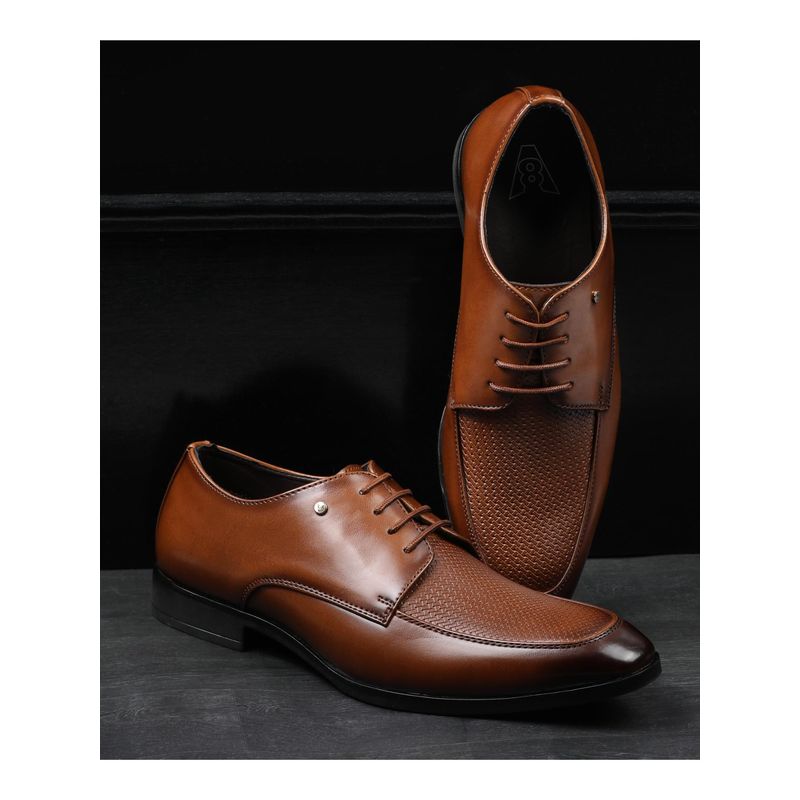 V8 by Ruosh The Aura Tan Men Round Toe Derbies (EURO 40)